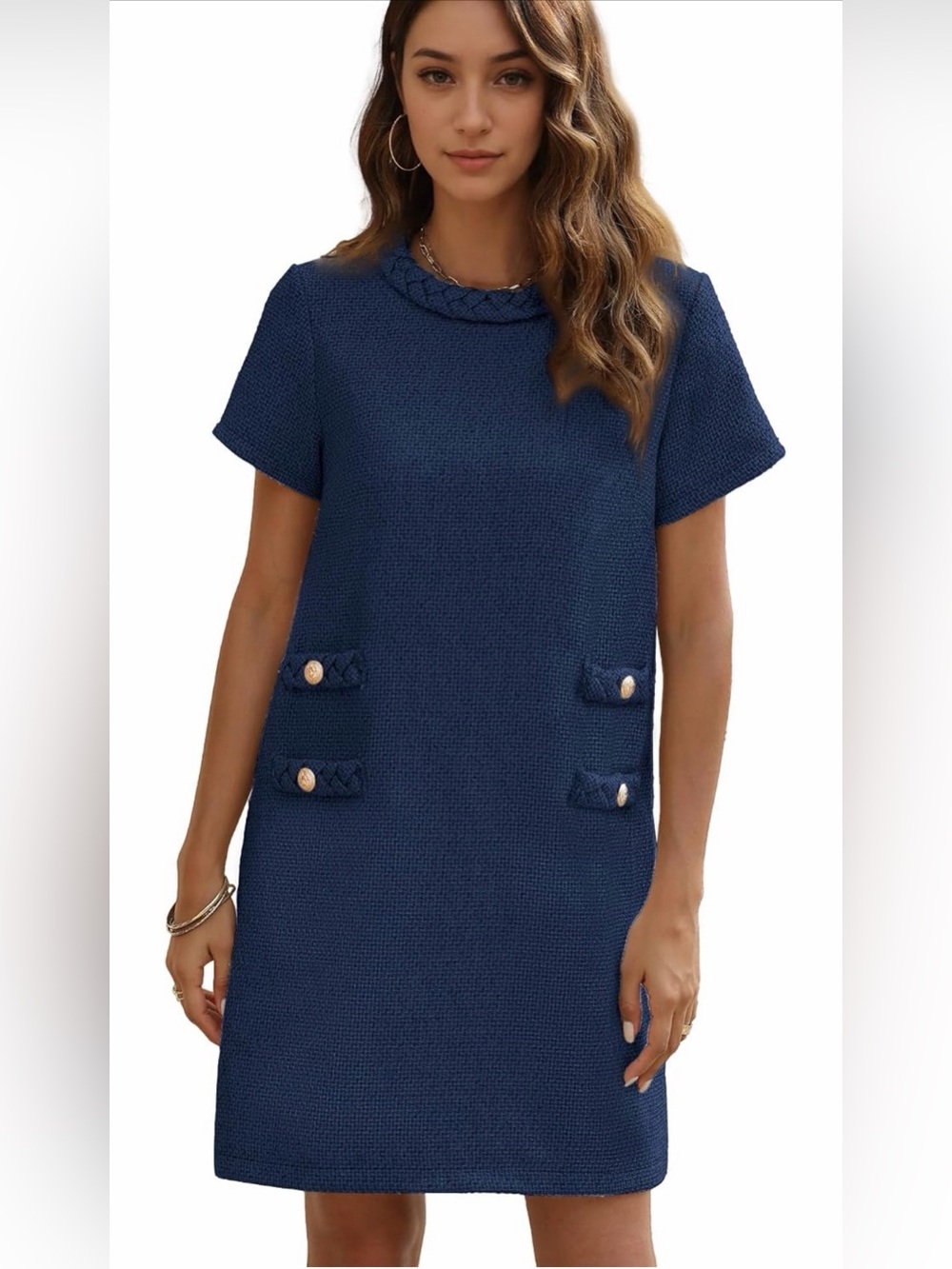Women’s tweed Jackie’s dress Navy size M